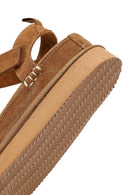 Women's Tan Thick-Soled Suede Sandals | Derimod Women's Tan Thick-Soled Suede Sandals | Derimod