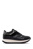 Kadın Siyah Kalın Tabanlı Deri Sneaker | Derimod Kadın Siyah Kalın Tabanlı Deri Sneaker | Derimod