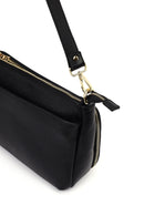 Woman Black Long-Strap Leather Shoulder Bag | Derimod Woman Black Long-Strap Leather Shoulder Bag | Derimod
