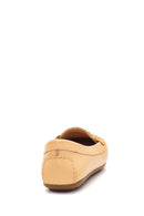 Women's Beige Leather Loafer | Derimod Women's Beige Leather Loafer | Derimod