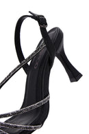 Women's Black Stone Evening Dress Thin Heel Sandals | Derimod Women's Black Stone Evening Dress Thin Heel Sandals | Derimod