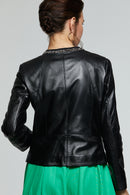 Olivia Women's Leather Jacket | Derimod Olivia Women's Leather Jacket | Derimod