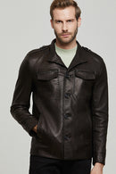 Moreno Men's Black Sports Blazer Leather Jacket | Derimod Moreno Men's Black Sports Blazer Leather Jacket | Derimod