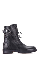 Studded Women's Leather Boots | Derimod Studded Women's Leather Boots | Derimod