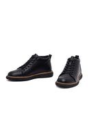 Male Black Lace-up Leather Boots | Derimod Male Black Lace-up Leather Boots | Derimod