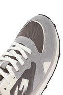 Alberto Guardiani Men's Wen Thick Sole Gray Lace-Up Leather Sneaker | Derimod Alberto Guardiani Men's Wen Thick Sole Gray Lace-Up Leather Sneaker | Derimod