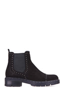 Studded Women's Suede Boots | Derimod Studded Women's Suede Boots | Derimod
