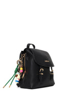 Woman Black Backpack with Accessories | Derimod Woman Black Backpack with Accessories | Derimod