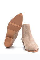 Women's Suede Leather Heeled Boots | Derimod Women's Suede Leather Heeled Boots | Derimod
