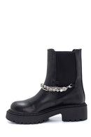 Women's Leather Chelsea Chain Boots | Derimod Women's Leather Chelsea Chain Boots | Derimod