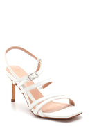 Women's White Heeled Sandals | Derimod Women's White Heeled Sandals | Derimod