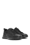 Erkek Siyah Bağcıklı Nubuk Deri Sneaker | Derimod Erkek Siyah Bağcıklı Nubuk Deri Sneaker | Derimod