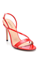 Women's Patent Leather Heeled Sandals | Derimod Women's Patent Leather Heeled Sandals | Derimod