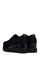 Woman Black Wedge Fabric Shoes | Derimod Woman Black Wedge Fabric Shoes | Derimod