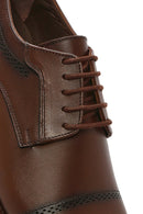 Men's Brown Laced Leather Classic Shoes | Derimod Men's Brown Laced Leather Classic Shoes | Derimod