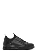Erkek Siyah Bağcıklı Deri Sneaker | Derimod Erkek Siyah Bağcıklı Deri Sneaker | Derimod