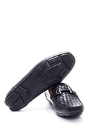 Men's Black Leather Braided Casual Loafer | Derimod Men's Black Leather Braided Casual Loafer | Derimod