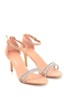 Women's Stone Detailed Heeled Sandals | Derimod Women's Stone Detailed Heeled Sandals | Derimod