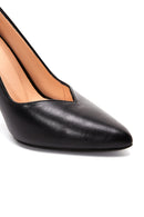 Kadın Siyah Deri Stiletto | Derimod Kadın Siyah Deri Stiletto | Derimod