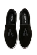 Erkek Siyah Süet Deri Casual Loafer | Derimod Erkek Siyah Süet Deri Casual Loafer | Derimod