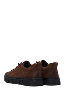 Male Brown Lace-up Thick-soled Nubuck Leather Sneaker | Derimod Male Brown Lace-up Thick-soled Nubuck Leather Sneaker | Derimod