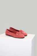 Mercan Süet Kadın Deri Loafer | Derimod Mercan Süet Kadın Deri Loafer | Derimod