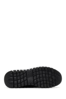 Men's Black Lace-Up Thick-Soled Leather Casual Sneaker | Derimod Men's Black Lace-Up Thick-Soled Leather Casual Sneaker | Derimod