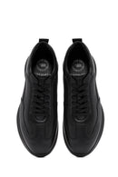 Erkek Siyah Bağcıklı Deri Casual Sneaker | Derimod Erkek Siyah Bağcıklı Deri Casual Sneaker | Derimod