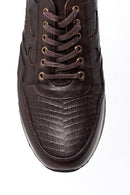 Men's Crocodile Detailed Sneaker | Derimod Men's Crocodile Detailed Sneaker | Derimod