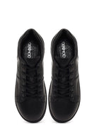 Men's Black Lace-Up Leather Casual Sneaker | Derimod Men's Black Lace-Up Leather Casual Sneaker | Derimod