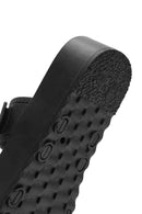 Women's Black Strappy Thick Soled Jelly Slippers | Derimod Women's Black Strappy Thick Soled Jelly Slippers | Derimod