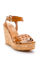 Women's Leather Wedge Heeled Sandals | Derimod Women's Leather Wedge Heeled Sandals | Derimod