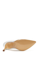 Women's White Leather Stiletto | Derimod Women's White Leather Stiletto | Derimod