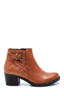 Women's Leather Quilted Detailed Boots | Derimod Women's Leather Quilted Detailed Boots | Derimod