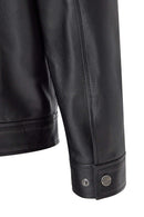 Bruno(Plus) Men's Black Leather Jacket | Derimod Bruno(Plus) Men's Black Leather Jacket | Derimod