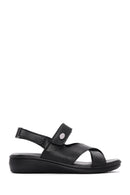Women's Black Comfort Sandals | Derimod Women's Black Comfort Sandals | Derimod