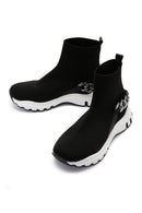 Kadın Siyah Zincir Aksesuarlı Bilekli Sneaker Bot | Derimod Kadın Siyah Zincir Aksesuarlı Bilekli Sneaker Bot | Derimod