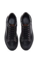 Erkek Siyah Deri Kalın Tabanlı Sneaker | Derimod Erkek Siyah Deri Kalın Tabanlı Sneaker | Derimod