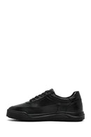 Erkek Siyah Bağcıklı Deri Sneaker | Derimod Erkek Siyah Bağcıklı Deri Sneaker | Derimod