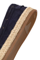Male Navy Lace-up Suede Espadrilles | Derimod Male Navy Lace-up Suede Espadrilles | Derimod