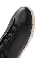 Erkek Siyah Lastikli Deri Sneaker | Derimod Erkek Siyah Lastikli Deri Sneaker | Derimod