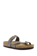Birkenstock Kadın Vizon Mayari Bf Parmak Arası Nubuk Terlik | Derimod Birkenstock Kadın Vizon Mayari Bf Parmak Arası Nubuk Terlik | Derimod