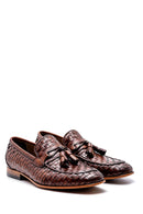 Men's Leather Knit Pattern Loafer | Derimod Men's Leather Knit Pattern Loafer | Derimod