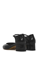 Women's Black Ankle Buckle Low Thick Heel Patent Leather Shoes | Derimod Women's Black Ankle Buckle Low Thick Heel Patent Leather Shoes | Derimod