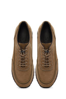 Men Mink Lace-Up Thick Sole Nubuck Leather Casual Sneaker | Derimod Men Mink Lace-Up Thick Sole Nubuck Leather Casual Sneaker | Derimod
