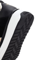 Alberto Guardiani Women's Black Gold Louise Thick Sole Leather Sneaker | Derimod Alberto Guardiani Women's Black Gold Louise Thick Sole Leather Sneaker | Derimod