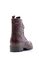 Women's Lace-Up Leather Boots | Derimod Women's Lace-Up Leather Boots | Derimod