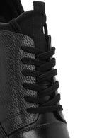Men's Black Lace-up Leather Sneaker | Derimod Men's Black Lace-up Leather Sneaker | Derimod