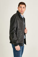 Oliver Men's Leather Jacket | Derimod Oliver Men's Leather Jacket | Derimod
