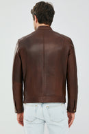 Henry Men's Leather Jacket | Derimod Henry Men's Leather Jacket | Derimod